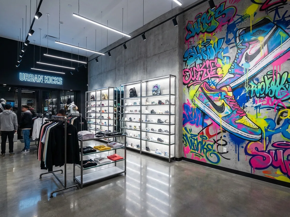 Retail wall print